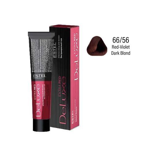 Estel - DE LUXE EXTRA RED Care Hair Color Cream  Red-Violet Dark Blond, 60 ml NLR66/56