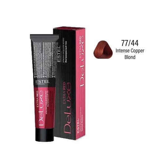Estel - DE LUXE EXTRA RED Care Hair Color Cream  Intense Copper Blond, 60 ml  NLR77/44
