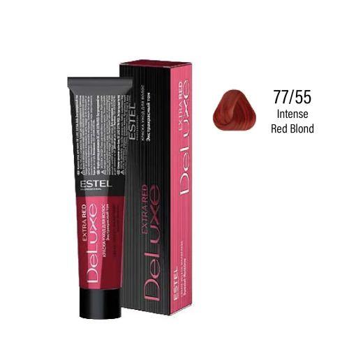Estel - DE LUXE EXTRA RED Care Hair Color Cream  Intense Red Blond, 60 ml  NLR77/55