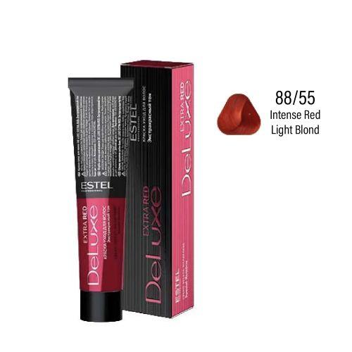 Estel - DE LUXE EXTRA RED Care Hair Color Cream  Intense Red Light Blond, 60 ml   NLR88/55