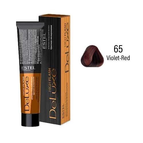 Estel - DE LUXE HIGH FLASH Care Hair Color Cream  Violet-Red, 60 ml  NLF/65