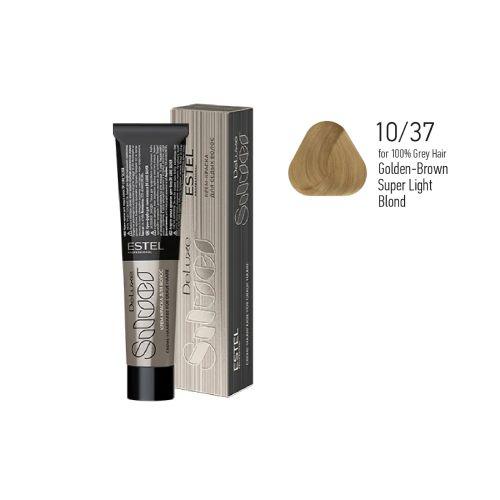 Estel - Color Cream for Grey Hair DE LUXE SILVER   Golden-Brown Super Light Blond, 60 ml - DLS10/37