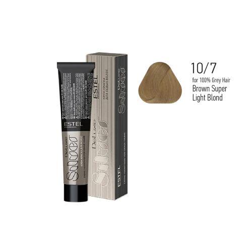 Estel - Color Cream for Grey Hair DE LUXE SILVER   Brown Super Light Blond, 60 ml -  DLS10/7