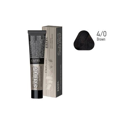 Estel - Color Cream for Grey Hair DE LUXE SILVER   Brown, 60 ml - DLS4/0