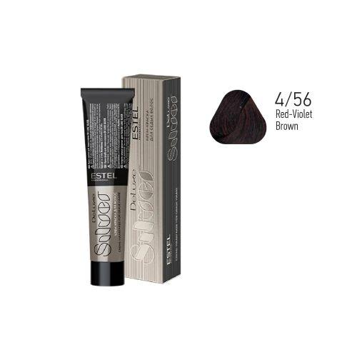 Estel - Color Cream for Grey Hair DE LUXE SILVER   Red-Violet Brown, 60 ml - DLS4/56