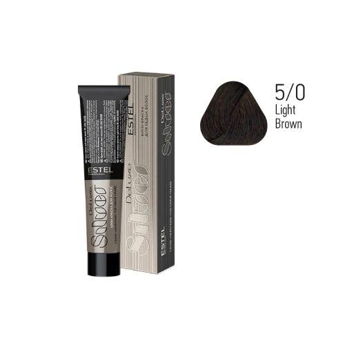 Estel - Color Cream for Grey Hair DE LUXE SILVER   Light Brown, 60 ml - DLS5/0