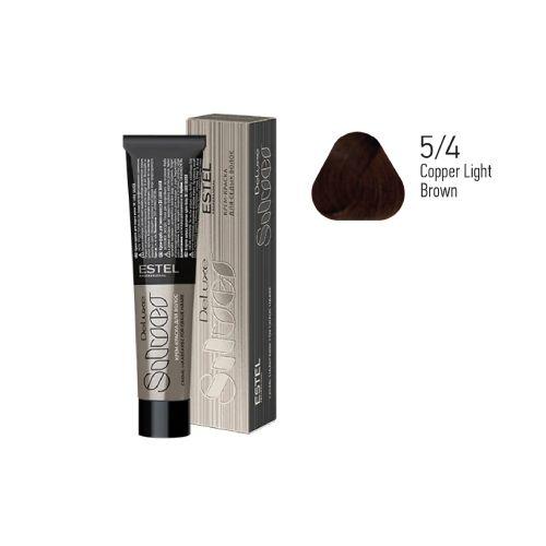 Estel - Color Cream for Grey Hair DE LUXE SILVER   Copper Light Brown, 60 ml - DLS5/4