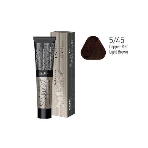 Estel - Color Cream for Grey Hair DE LUXE SILVER   Copper-Red Light Brown, 60 ml - DLS5/45