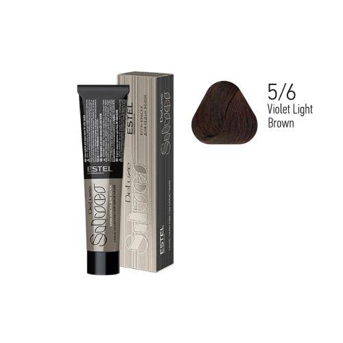 Estel - Color Cream for Grey Hair DE LUXE SILVER   Violet Light Brown, 60 ml - DLS5/6