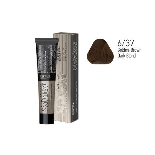 Estel - Color Cream for Grey Hair DE LUXE SILVER   Golden-Brown Dark Blond, 60 ml - DLS6/37