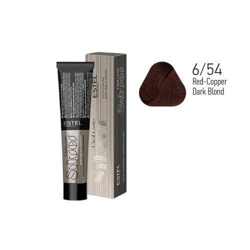 Estel - Color Cream for Grey Hair DE LUXE SILVER   Red-Copper Dark Blond, 60 ml - DLS6/54