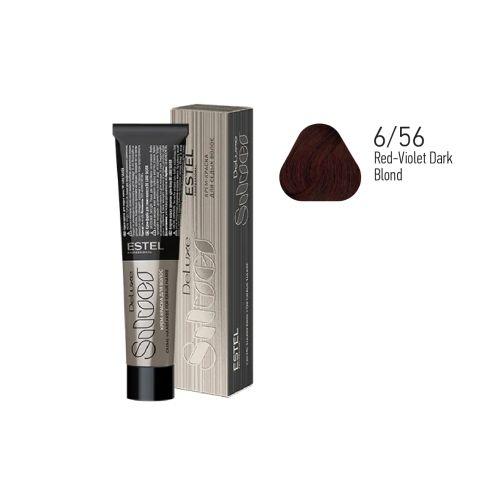 Estel - Color Cream for Grey Hair DE LUXE SILVER   Red-Violet Dark Blond, 60 ml - DLS6/56