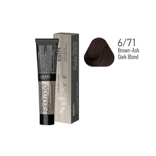 Estel -Color Cream for Grey Hair DE LUXE SILVER   Brown-Ash Dark Blond, 60 ml - DLS6/71