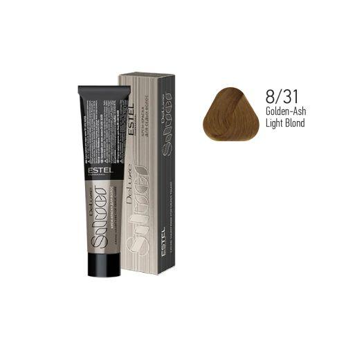 Estel - Color Cream for Grey Hair DE LUXE SILVER   Golden-Ash Light Blond, 60 ml - DLS8/31