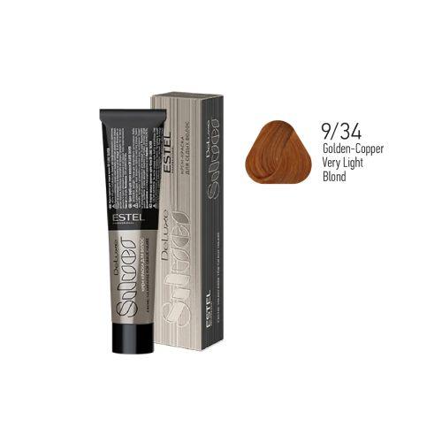 Estel - Color Cream for Grey Hair DE LUXE SILVER   Golden-Copper Very Light Blond, 60 ml - DLS9/34