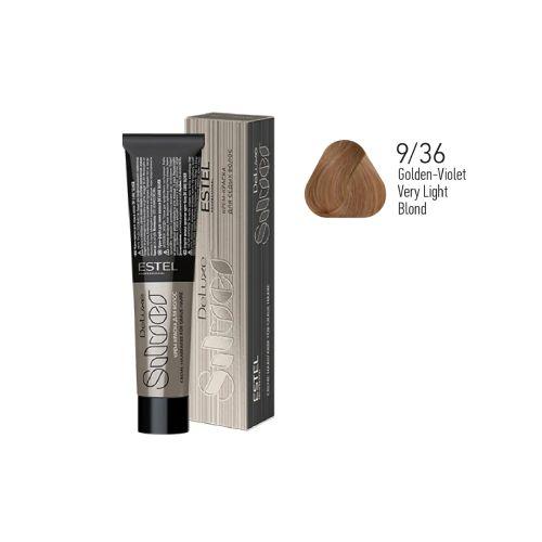 Estel - Color Cream for Grey Hair DE LUXE SILVER   Golden-Violet Very Light Blond, 60 ml - DLS9/36