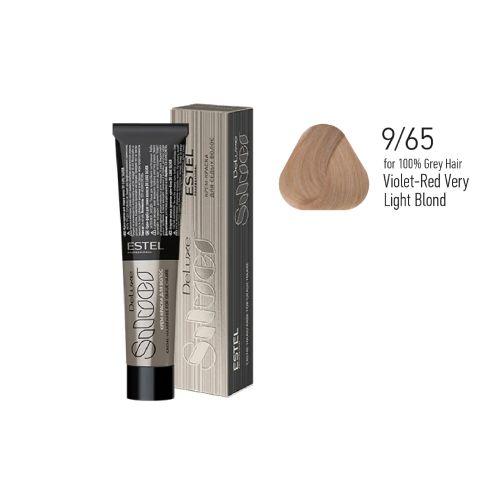 Estel - Color Cream for Grey Hair DE LUXE SILVER   Violet-Red Very Light Blond, 60 ml - DLS9/65