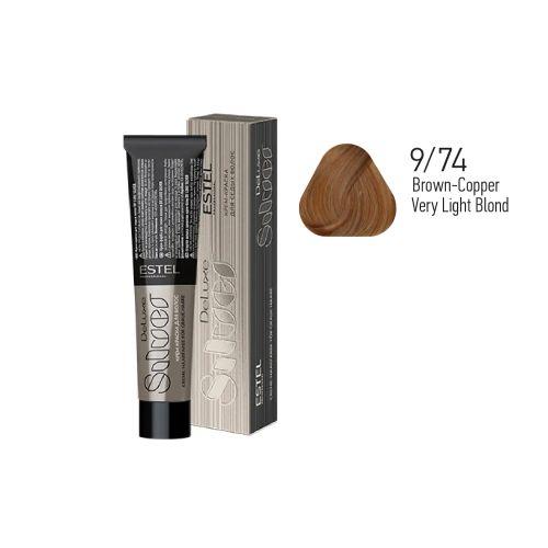 Estel - Color Cream for Grey Hair DE LUXE SILVER   Brown-Copper Very Light Blond, 60 ml - DLS9/74