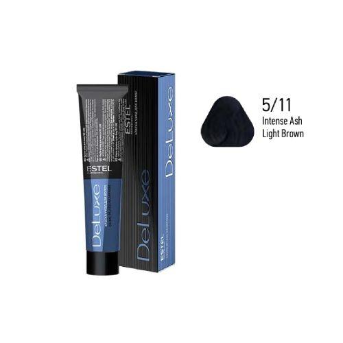Estel - DE LUXE Care Hair Color Cream  Intense Ash Light Brown, 60 ml -NDL5/11
