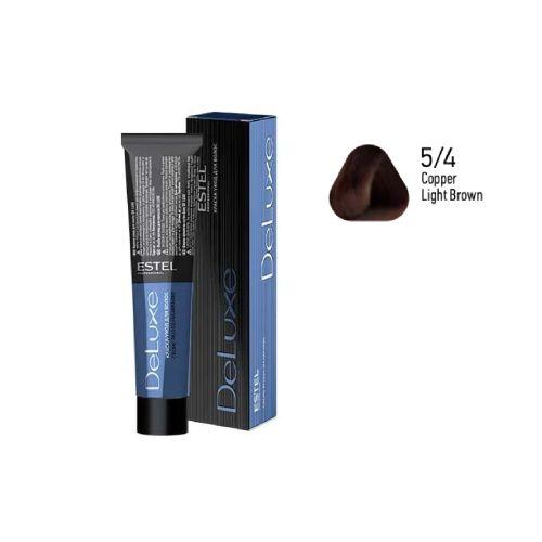 Estel - DE LUXE Care Hair Color Cream  Copper Light Brown, 60 ml - NDL5/4