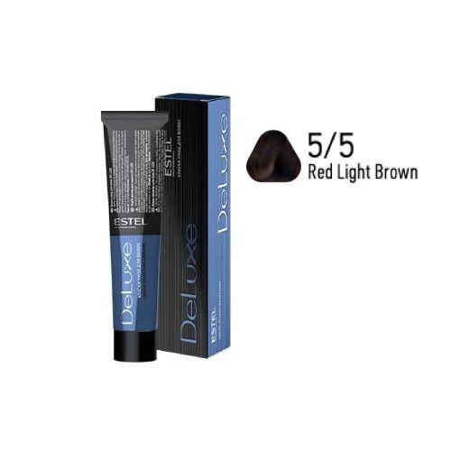 Estel - DE LUXE Care Hair Color Cream  Red Light Brown, 60 ml - NDL5/5