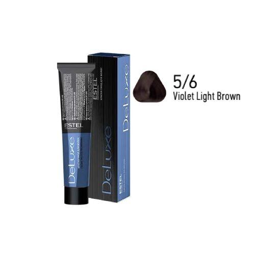 Estel - DE LUXE Care Hair Color Cream  Violet Light Brown, 60 ml - NDL5/6