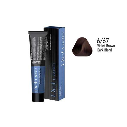 Estel - DE LUXE Care Hair Color Cream  Violet-Brown Dark Blond, 60 ml - NDL6/67