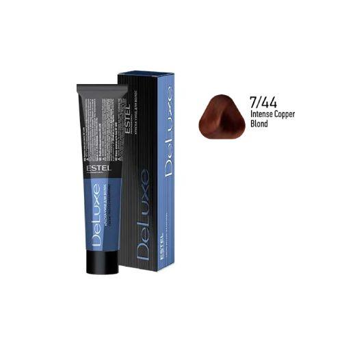 Estel - DE LUXE Care Hair Color Cream  Intense Copper Blond, 60 ml - NDL7/44