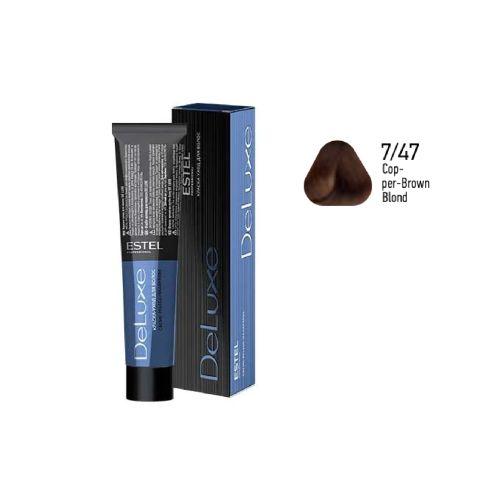 Estel - DE LUXE Care Hair Color Cream  Copper-Brown Blond, 60 ml -NDL7/47