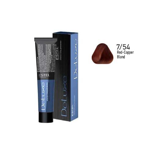 Estel - DE LUXE Care Hair Color Cream  Red-Copper Blond, 60 ml - NDL7/54