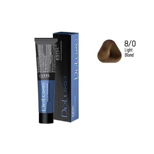 Estel - DE LUXE Care Hair Color Cream  Light Blond, 60 ml - NDL8/0