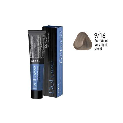 Estel - DE LUXE Care Hair Color Cream  Ash-Violet Very Light Blond, 60 ml - NDL9/16