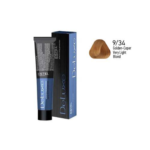 Estel - DE LUXE Care Hair Color Cream  Golden-Copper Very Light Blond, 60 ml - NDL9/34