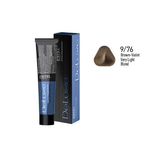 Estel - DE LUXE Care Hair Color Cream  Brown-Violet Very Light Blond, 60 ml - NDL9/76