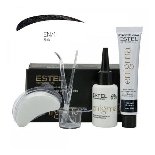 Estel - ENIGMA Eyebrow and Eyelash Color Cream. Black   (20 ml)-EN/1